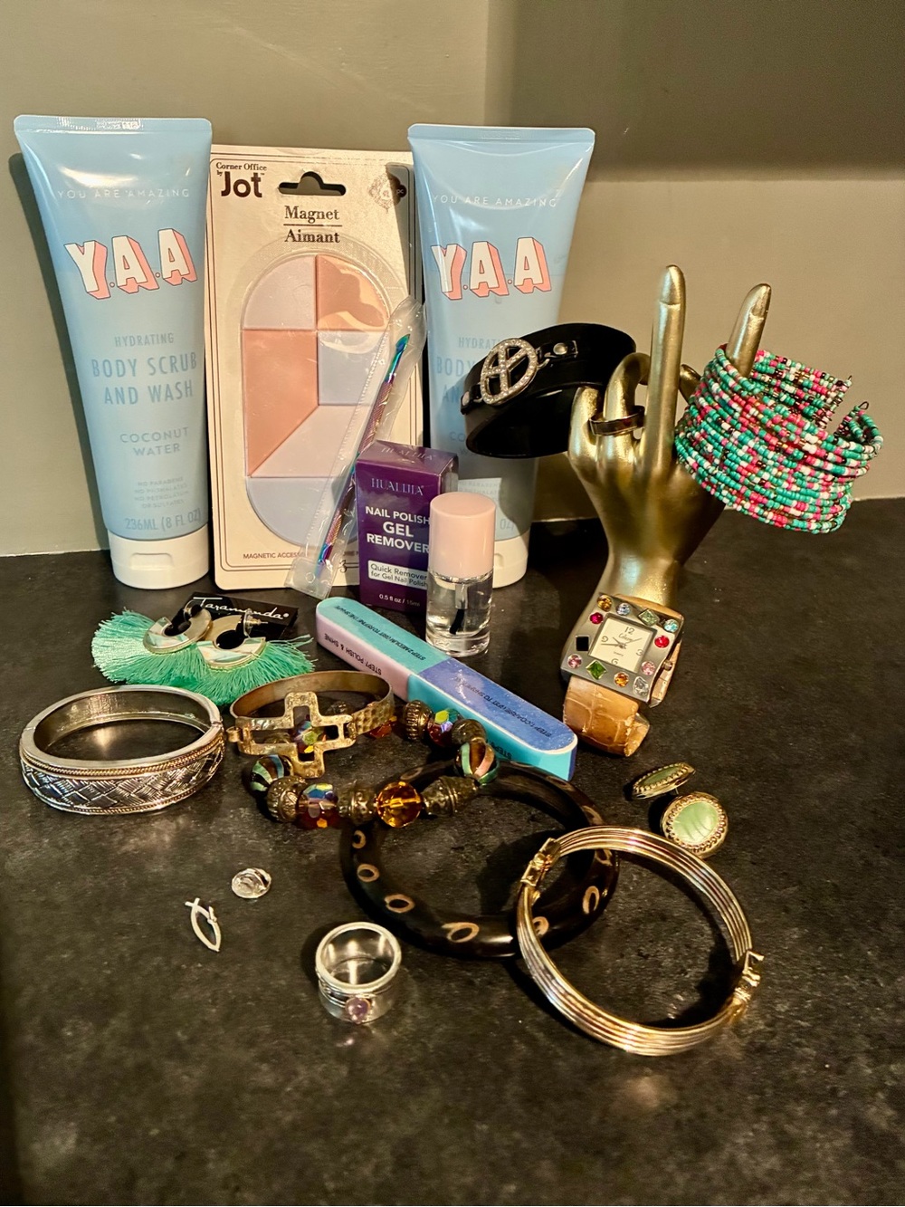Hydrating Body Scrub and Wash - Coconut Water & Additional Jewelry & Nails
